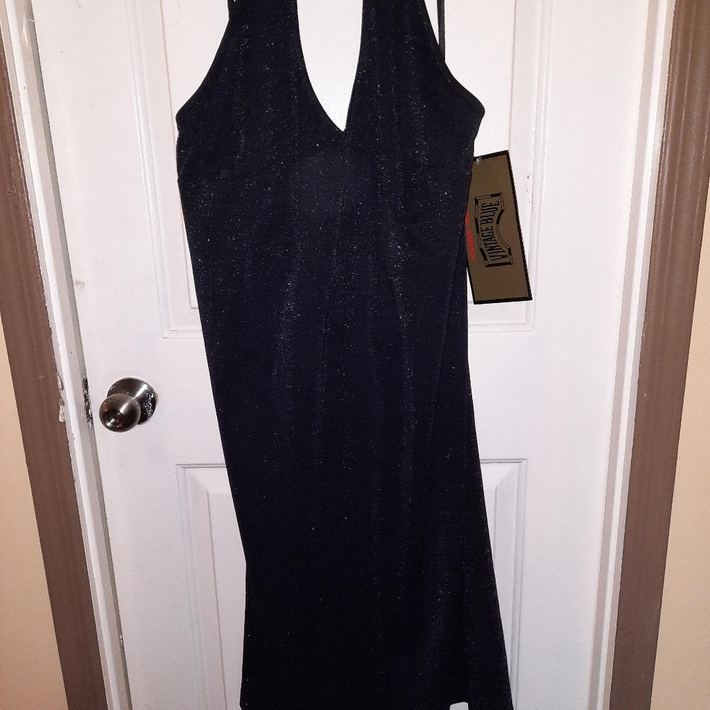 Sparkly black backless dress NWT sz22